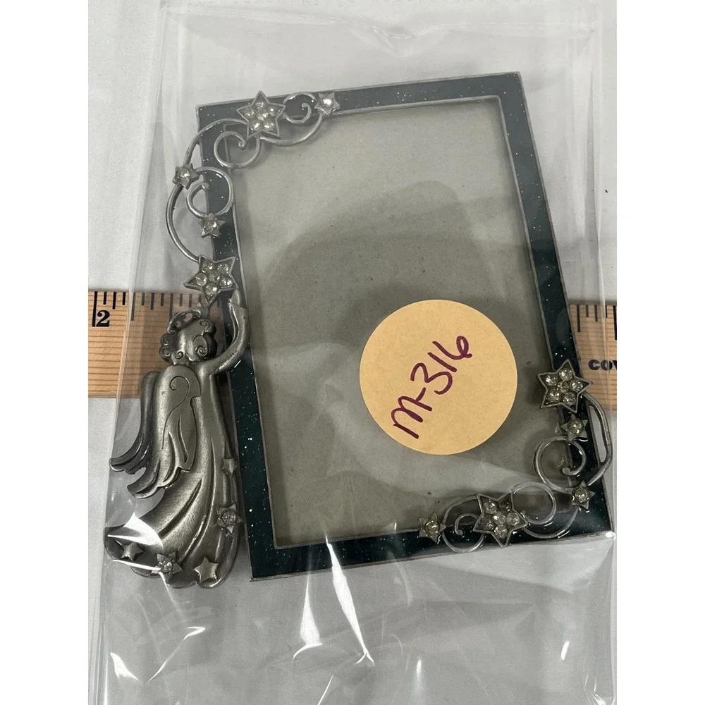 Angelic Pewter‎ & Crystal Stars Frame With Acrylic Edge Holds 4X6